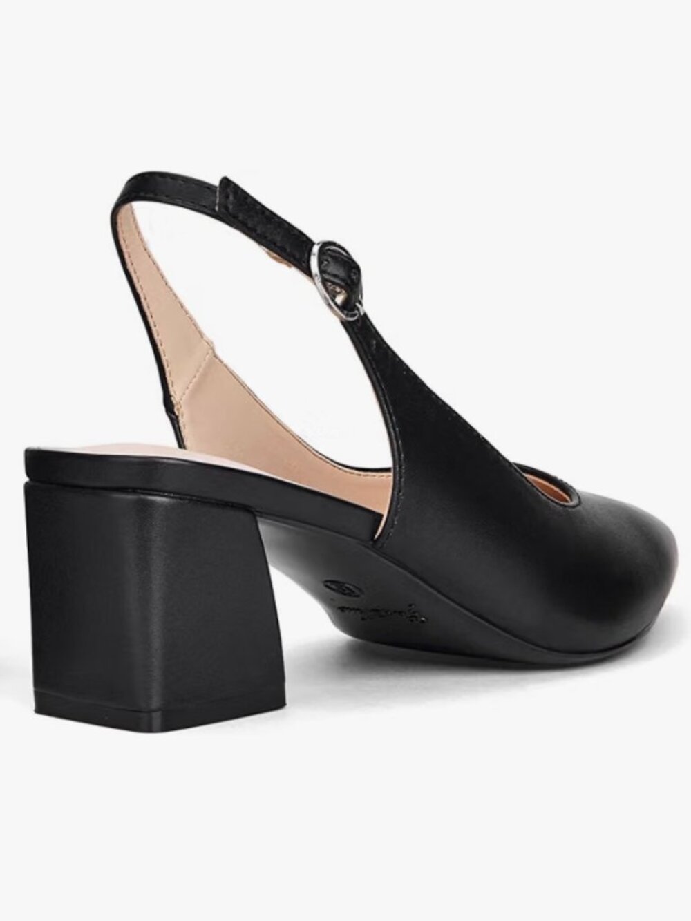 Black Slingback Shoes 2.36" Size 7 Like New